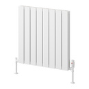 Reina Piatto Double Panel Horizontal Designer Radiator - 600mm x 595mm - White