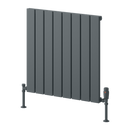 Reina Piatto Single Panel Horizontal Designer Radiator - 600x595mm - Anthracite A-PTO060059SA