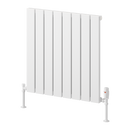 Reina Piatto Single Panel Horizontal Designer Radiator - 600x595mm - White A-PTO060059SW