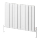 Reina Piatto Double Panel Horizontal Designer Radiator - 600x820mm - White A-PTO060082DW