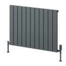 Reina Piatto Single Panel Horizontal Designer Radiator - 600x820mm - Anthracite A-PTO060082SA