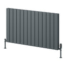 Reina Piatto Double Panel Horizontal Designer Radiator - 600x1045mm - Anthracite A-PTO060104DA
