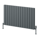Reina Piatto Double Panel Horizontal Designer Radiator - 600mm x 1045mm - Anthracite