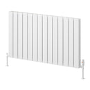 Reina Piatto Double Panel Horizontal Designer Radiator - 600x1045mm - White A-PTO060104DW