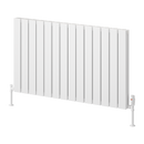 Reina Piatto Double Panel Horizontal Designer Radiator - 600mm x 1045mm - White