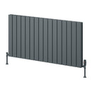 Reina Piatto Double Panel Horizontal Designer Radiator - 600x1195mm - Anthracite A-PTO060119DA