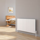 Reina Piatto Double Panel Horizontal Designer Radiator - 600mm x 1195mm - White