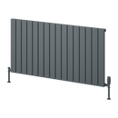 Reina Piatto Single Panel Horizontal Designer Radiator - 600x1195mm - Anthracite A-PTO060119SA