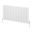 Reina Piatto Single Panel Horizontal Designer Radiator - 600x1195mm - White A-PTO060119SW