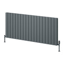 Reina Piatto Double Panel Horizontal Designer Radiator - 600x1420mm - Anthracite A-PTO060142DA