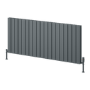 Reina Piatto Double Panel Horizontal Designer Radiator - 600mm x 1420mm - Anthracite