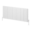 Reina Piatto Double Panel Horizontal Designer Radiator - 600x1420mm - White A-PTO060142DW