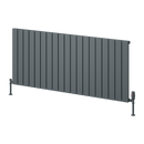 Reina Piatto Single Panel Horizontal Designer Radiator - 600x1420mm - Anthracite A-PTO060142SA