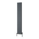 Reina Piatto Double Panel Vertical Designer Radiator - 1800mm x 295mm - Anthracite