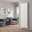 Reina Piatto Double Panel Vertical Designer Radiator - 1800mm x 595mm - White