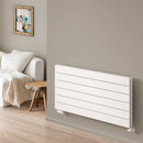 Reina Rienza Horizontal Aluminium Designer Radiator - 565mm x 1400mm - White