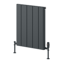 Reina Resia Horizontal Aluminium Designer Radiator - 600mm x 470mm - Anthracite