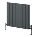 Reina Resia Horizontal Aluminium Designer Radiator - 600x660mm - Anthracite A-RSA060066A