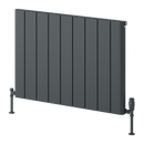 Reina Resia Horizontal Aluminium Designer Radiator - 600mm x 850mm - Anthracite