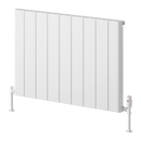 Reina Resia Horizontal Aluminium Designer Radiator - 600mm x 850mm - White