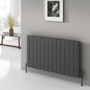 Reina Resia Horizontal Aluminium Designer Radiator - 600mm x 1230mm - Anthracite
