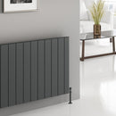 Reina Resia Horizontal Aluminium Designer Radiator - 600mm x 1230mm - Anthracite