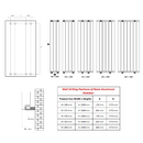 Reina Resia Vertical Aluminium Designer Radiator - 1800mm x 470mm - Anthracite