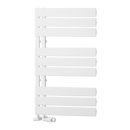 Reina Vada Vertical Designer Heated Towel Rail - 870mm x 500mm - White