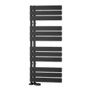 Reina Vada Vertical Designer Heated Towel Rail - 1190mm x 500mm - Black