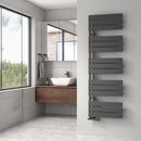 Reina Vada Vertical Designer Heated Towel Rail - 1510mm x 500mm - Anthracite