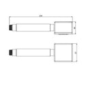 JTP Quadro Single Function Shower Handset - Chrome