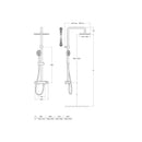 Roca Even Square 2 Outlet Thermostatic Exposed Shower Column - Chrome