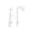 Roca Loft Round 2 Outlet Fixed Height Thermostatic Exposed Shower Column - Chrome