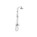 Roca Loft Round 2 Outlet Fixed Height Thermostatic Exposed Shower Column - Chrome