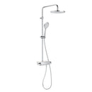 Roca Deck 2 Outlet Thermostatic Exposed Shower Column With Shelf - Chrome