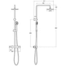 Roca Victoria 2 Outlet Thermostatic Exposed Shower Column - Chrome