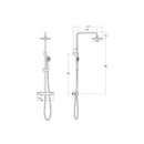 Roca Victoria T Basic 2 Outlet Thermostatic Exposed Shower Column - Matt Black