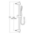 Roca Stella Adjustable Slide Rail With 3 Function Shower Handset And Shower Hose