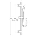 Roca Plenum Slide Rail With 3 Function Shower Handset, Bracket And Hose