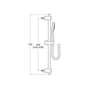 Roca Stella Slide Rail With Single Function Shower Handset And Hose - Chrome