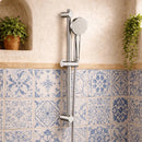 Roca Stella Slide Rail With Single Function Shower Handset And Hose - Chrome