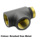 Reina Dual Fuel Tee Piece - Brushed Gun Metal