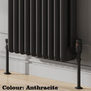 Reina Round Radiator Pipe Shroud - 130mm High - Anthracite ACC/PSKA