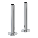 Reina Round Radiator Pipe Shroud - 130mm High - Chrome