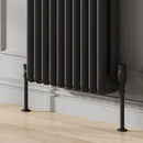 Reina Round Radiator Pipe Shroud - 130mm High - Black ACC/PSKK