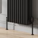 Reina Round Radiator Pipe Shroud - 130mm High - Black