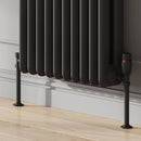 Reina Round Radiator Pipe Shroud - 130mm High - Black ACC/PSKK