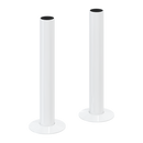 Reina Round Radiator Pipe Shroud - 130mm High - White