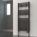 Reina Diva Flat Heated Towel Rail - 1800mm x 400mm - Matt Black