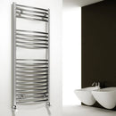 Reina Diva Flat Heated  Towel Rail - 800mm x 450mm - Chrome